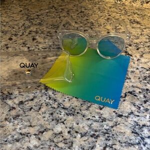 Clear Mirrored Round Quay Sunglasses